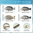 thumbnail image 5 of Gieenan Mediterraneans Wooden Fish Wall Hanging Decorations Set for Kitchen Office Accent, 5 of 7