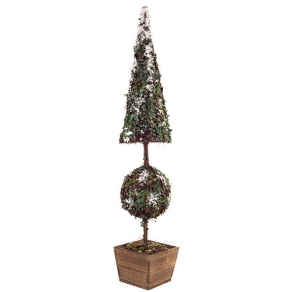 Melrose 3.25' Unlit Artificial Christmas Tree Snow Covered Potted Topiary