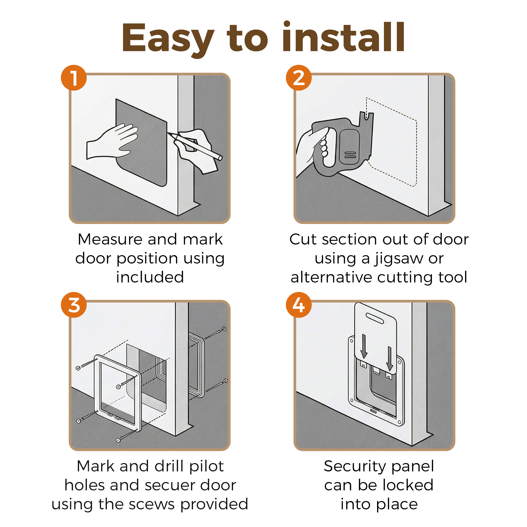 Tolobeve Large Dog Door with Magnetic Lock, Weatherproof photo 7