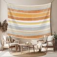 thumbnail image 2 of Orange Nordic Style Stripes Small Tapestry for Bedroom Wall Hanging Tapestry, Orange Grey Texture Ceiling Backdrop Tapestries Poster Blanket Wall Decor for Teens Room Living Room Dorm 23" x 28", 2 of 8