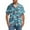 Blue-08, variant on Men's Short Sleeve Button Down Shirt, Print Casual Hawaiian & Vacation Top for Summer Wear
