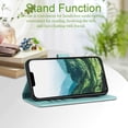 thumbnail image 2 of for iPhone 14 Plus Wallet Case,14 Plus Phone Case Card Holder,Cute Floral Leather Kickstand Flip Cases,Wrist Strap,Magnetic Closure,Shockproof Protective Cover for iPhone 14 Plus (Teal), 2 of 14