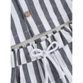 thumbnail image 6 of Toddler Baby Boys Cotton Linen Outfits Striped Short Sleeve Lapel Button Down Shirt Shorts Sets Summer Clothes, 6 of 6