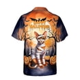 thumbnail image 2 of Mummy Abyssinian Happy Halloween with Pumpkins Bats Spooky Fun Hawaiian Shirt Breathable Summer Unisex Merch Cat Lover Kitten Owner Gifts - 00019, 2 of 6