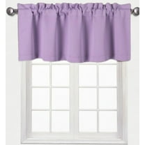 1 piece lilac valance TVLO-18 blackout thermal tier window treatment rod pocket kitchen bathroom size 54" wide X 18" length for short window room darkening