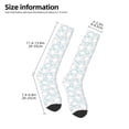 thumbnail image 3 of Bingfone Compression Socks for Women and Men Long Socks for Running Athletic Cycling Nurse-Rabbit And Star, 3 of 8