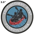 thumbnail image 2 of Applique Outdoors Rafting The Youghio River Theme Iron/Sew On Decorative Patch Funny Saying Biker Emblem, 2 of 2
