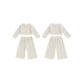 thumbnail image 2 of Caoirhny Toddler Baby Girls Pants Set 6 12 18 Months 2T 3T 4T Long Sleeve Crew Neck T-shirt with Pants Clothing Set Fall Outfit, 2 of 9