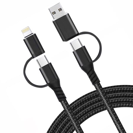 Fast Charger 4-in-1 USB-C Cable for Moto G Stylus 5G (2022) Phone - Power Cord Type-C  iPhone  USB-A Wire USB Z1X Compatible With Motorola Moto G Stylus 5G (2022) price history on PriceWatchPro