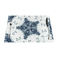 thumbnail image 1 of YFYANG Washable Heat-Resistant Placemats, 70% PVC/30% Polyester, Blue Watercolor Snowflake Kitchen Table Mat, 12" x 18" 1 Pcs, 1 of 6