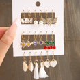thumbnail image 1 of Dincior Elegante Cristal Oro Mujer Amor Perla Cerradura SnakeButterfly Seta Pendientes Conjunto Para Joyería 12 Pares/Set, 1 of 4