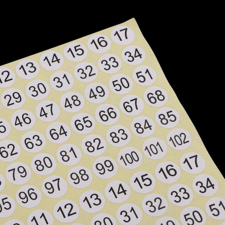 TPQ-023 Date Dots bundle  Black Small Number stickers, Decorative