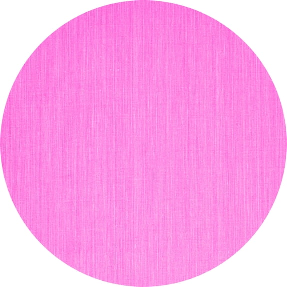 Ahgly Company Indoor Round Solid Pink Modern Area Rugs, 5' Round