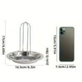 thumbnail image 3 of HLONK Support de Rôtissage en Acier Inoxydable 1 Pce - Support de Poulet Multifonction avec Bac d'Égouttement pour Grill Four - Support de Rôtissoire Antiadhésif Pliable et Durable pour Camping en Plein Air et Maison, 3 of 7