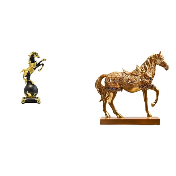 Colección De Estatuas De Caballos Modernos Para Dormitorio, Centro De Mesa, Chimenea, Sala De Estar, Escritorio Y Escultura De Animal De Resina Grabada Para Decoración Del Hogar Y La Oficina.