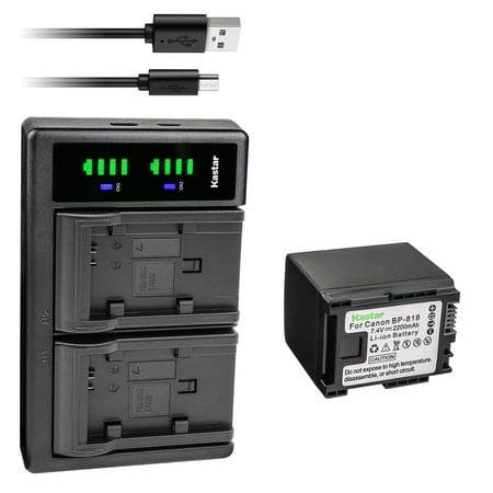 Kastar 1-Pack Battery and LTD2 USB Charger Replacement for Canon VIXIA HF M46 HFM46 VIXIA HF M400 HFM400 VIXIA HF M406 HFM406 VIXIA HF S10 HFS10 VIXIA HF S11 HFS11 VIXIA HF S20 HFS20