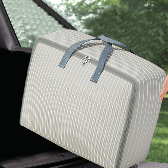 Fiudx Bolsa de Almacenamiento de Tela Grande, Organizador de Viaje Impermeable, Tela Oxford Resistente, Capacidad Extragrande, Asas Reforzadas, Multiusos para Ropa de Cama, Armarios y Garajes, 73 X 5