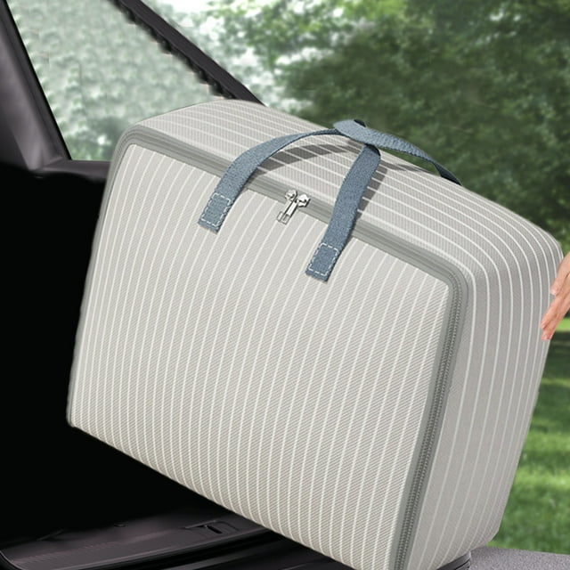 Xihbxyly Bolsa de Almacenamiento de Tela Grande, Organizador de Viaje Impermeable, Tela Oxford Resistente, Capacidad Extragrande, Asas Reforzadas, Multiusos para Ropa de Cama, Armarios y Garajes, 73