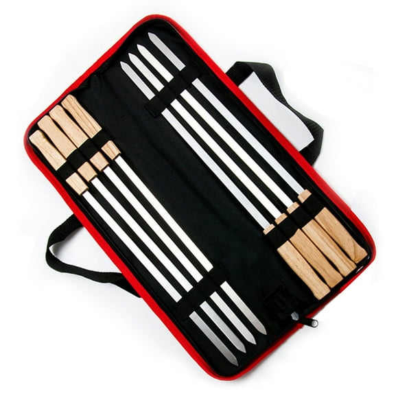 Wood Handle BBQ Skewers,8PCS Barbecue Skewers Stainless BBQ Tool Sticks Barbecue Skewers Built for the Future
