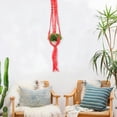 thumbnail image 4 of unbranded 1Ud Red Hanging Basket Net Hand Knitted for Indoor Outdoor Plant Decoration and Balcony Gardening, 4 of 8