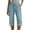 Light Blue, variant on MLQIDK Pedal Pushers for Women Crop Capri Pants Knee Length Trendy Summer High Waisted Plus Size Capris Dressy Casual Crop Capris with Pockets Beige XL