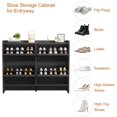 thumbnail image 3 of Goldensoil 4-Tier Shoe Cabinet - Wooden Flip-Drawers Shoe Organizer, with Adjustable Shelf, Black, 3 of 7