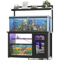 thumbnail image 5 of Homieasy Heavy-Duty 55-75 Gallon Aquarium & Reptile Tank Stand with Power Outlets, LED Lighting & Adjustable Storage - Multi-Functional Steel Terrarium Cabinet for Fish Tank,Black, 5 of 7