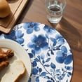 thumbnail image 4 of Round Placemats Watercolor Blue Flower 15 inch Set of 6 Table Mats for Dining Table Blue Theme Heat Resistant Non-Slip Kitchen & Home Decorative Place Mat Set, 4 of 8