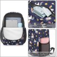 thumbnail image 4 of Unicorn and Star Blue Pattern 17" School Backpacks for Teens,Waterproof Oxford Fabric,S-Shape Padded Straps for School,Travel,Hiking,Camping, 4 of 6