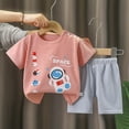 thumbnail image 3 of Boys Comfortable Short Sleeved Twopiece Set With Cute Cartoon Print 6 12 18 Months 1T 2T 3T 4T Gibobby,4-5 Years,Light Pink, 3 of 3