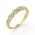 thumbnail image 3 of 0.25 Carat Round Cut Pave-Channel Infinity Wedding Band in 18K Yellow Gold Plating over Silver, 3 of 4