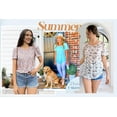 thumbnail image 2 of Fantaslook Blouses for Women Pleated Short Sleeve Tunic Tops Dressy Casual Summer Shirts, 2 of 8