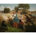 thumbnail image 3 of Emanuel Gottlieb Leutze 14x12 Black Modern Framed Museum Art Print Titled - Mrs. Schuyler Burning Her Wheat Fields on the Approach of the British (1852), 3 of 5