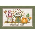 thumbnail image 2 of Reed, Tara 24x17 Gold Ornate Wood Framed with Double Matting Museum Art Print Titled - Fall Gnomes Sentiment landscape I-Welcome Fall, 2 of 4