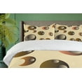 thumbnail image 4 of Ambesonne Abstract Duvet Cover Sets, Funky Bubbles Round, 2-Queen, Pale Brown Caramel, 4 of 7