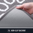 thumbnail image 6 of Buganda Door Mat for Inside, Absorbent Low Profile Doormat, Dirt Trapper for Outside Entry, Non Slip Rug with Dog Paws Prints, 20"x32", Grey, 6 of 8