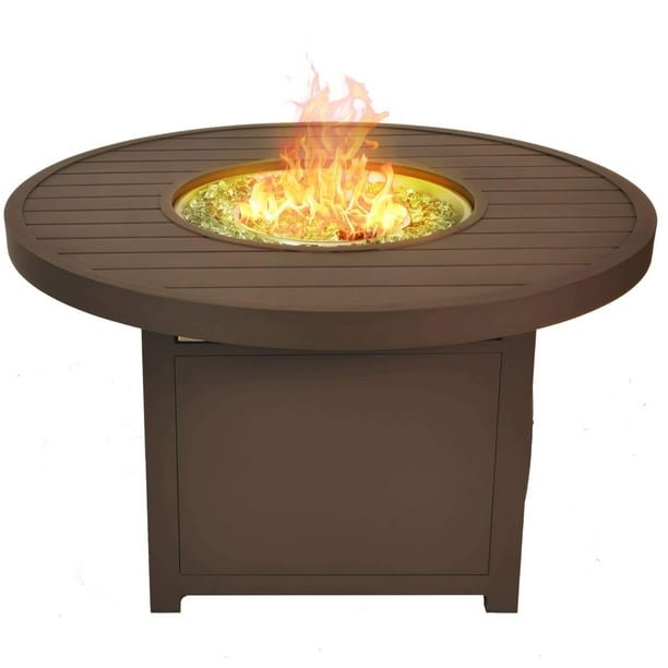 Bluegrass Living 42 Inch Outdoor Round Aluminum 50 000 Btu Propane Fire