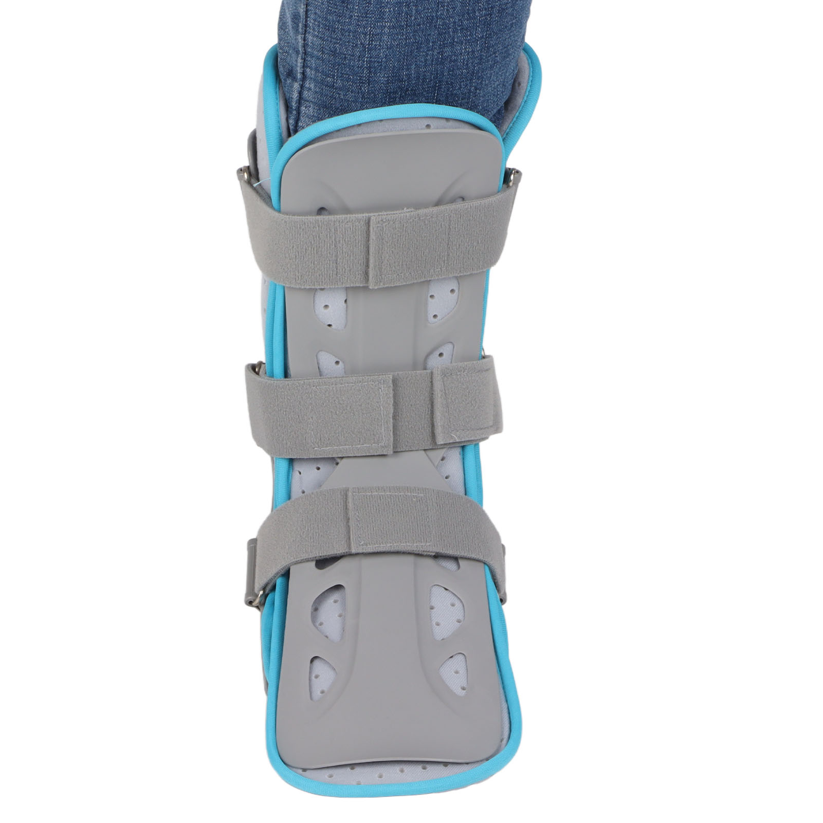 Ankle Brace Breathable Tightness Adjustable Fracture Recovery Foot Ankle Fixing Splint With Baffle Foot Adjustable Tightness Porous Ventilation Design Excellent Pvc Material