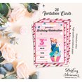 thumbnail image 5 of Darling Souvenir Pink Birthday Invitation Card 28 Pcs Fill or Write In Blank Invites Printable Party Supplies 5 x 7 Inches, 5 of 5