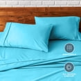 thumbnail image 6 of Bare Home Pillowcase Set - Premium 1800 Collection - Double Brushed - Ultra Soft - King Size, Aqua, 2 Count, 6 of 8