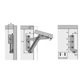 thumbnail image 4 of 2 Pcs Charnières Métalliques à Rotation de 80 Degrés Support de Porte d'Armoire, 4 of 8