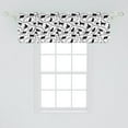 thumbnail image 2 of Ambesonne Cat Valance Pack of 2, Kittens Footprints Paws, 54"X18", Black and White, 2 of 4