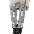 thumbnail image 2 of SwiftWear Women's Snowman Print Leggings Funny Christmas Yoga Pants Cute Holiday Workout Tights High Waist, Blue XL, 2 of 5