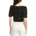 thumbnail image 2 of Endless Rose womens  Embellished Pleated Top, s, Black, 2 of 3