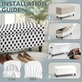thumbnail image 7 of FOR U DESIGNS White Dot Print Stretch Ottoman Cover for Flip-Top Storage Stool, Washable Footstool Slipcover with Elastic Bottom, Soft Stretch Stool Protector Non-Slip Furniture Slipcover for Bedroom, 7 of 7