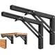 thumbnail image 1 of Juego de 2 soportes para estantes de 300 mm, soporte de consola plegable, soporte de pared de acero inoxidable plegable, capacidad de carga de 60 kg/132 ​​lb, 1 of 5