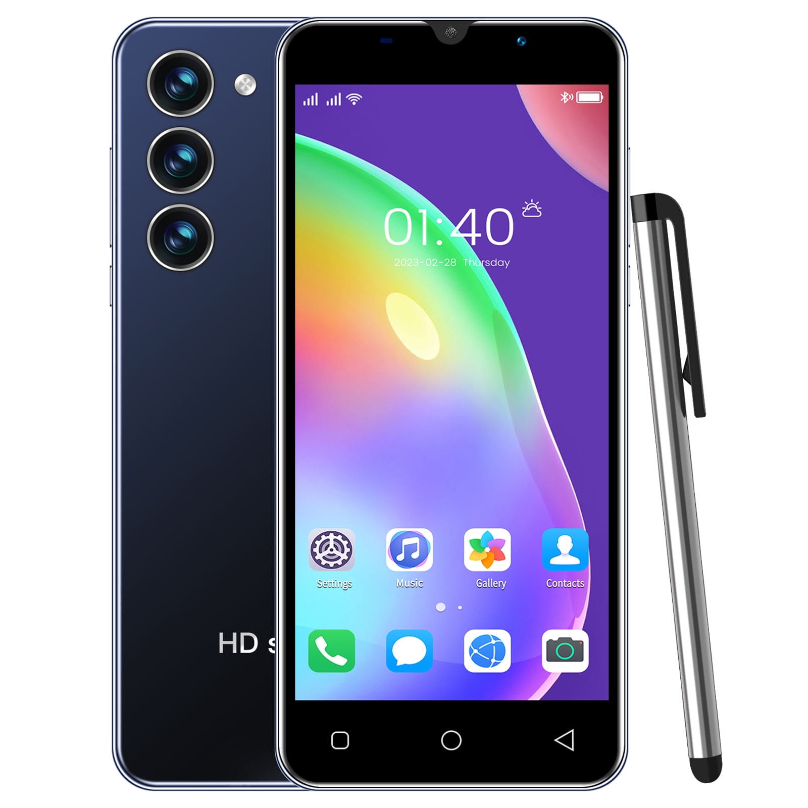 Zznnkj S23 Unlocked Android Smartphone, 5-inch 3GB+512MB+ 4Gmemory 1500mAh Ultra-long, Exquisite Outdoor Sports Phone, Version 2025, Black