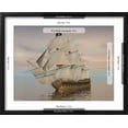 thumbnail image 5 of Art.com Pirate Ship with Black Jolly Roger Flag Sailing the Ocean Art Print, Black Frame Wall Art, 21" x 17", 5 of 5