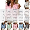 thumbnail image 3 of Button Down Shirts for Women Long Sleeve Cotton Striped Dress Shirts Casual Collared Blouses Business Work Tops with Pockets, 3 of 9