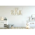 thumbnail image 2 of Unfinished 3 Letter Wood Monograms Personalized - Weddings - Nursery - Wall Hang - up to 23 High DIY, 2 of 4